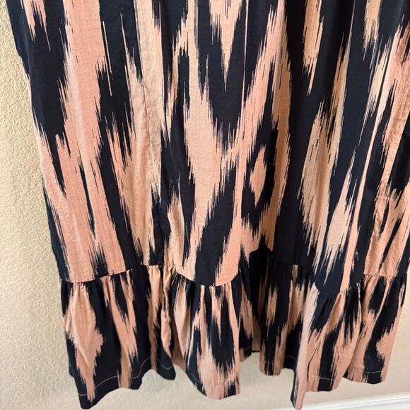 Anthropologie Maeve The Cassandra Maxi Dress Ikat Flutter Sleeve Ruffles Size XS - Picture 8 of 16